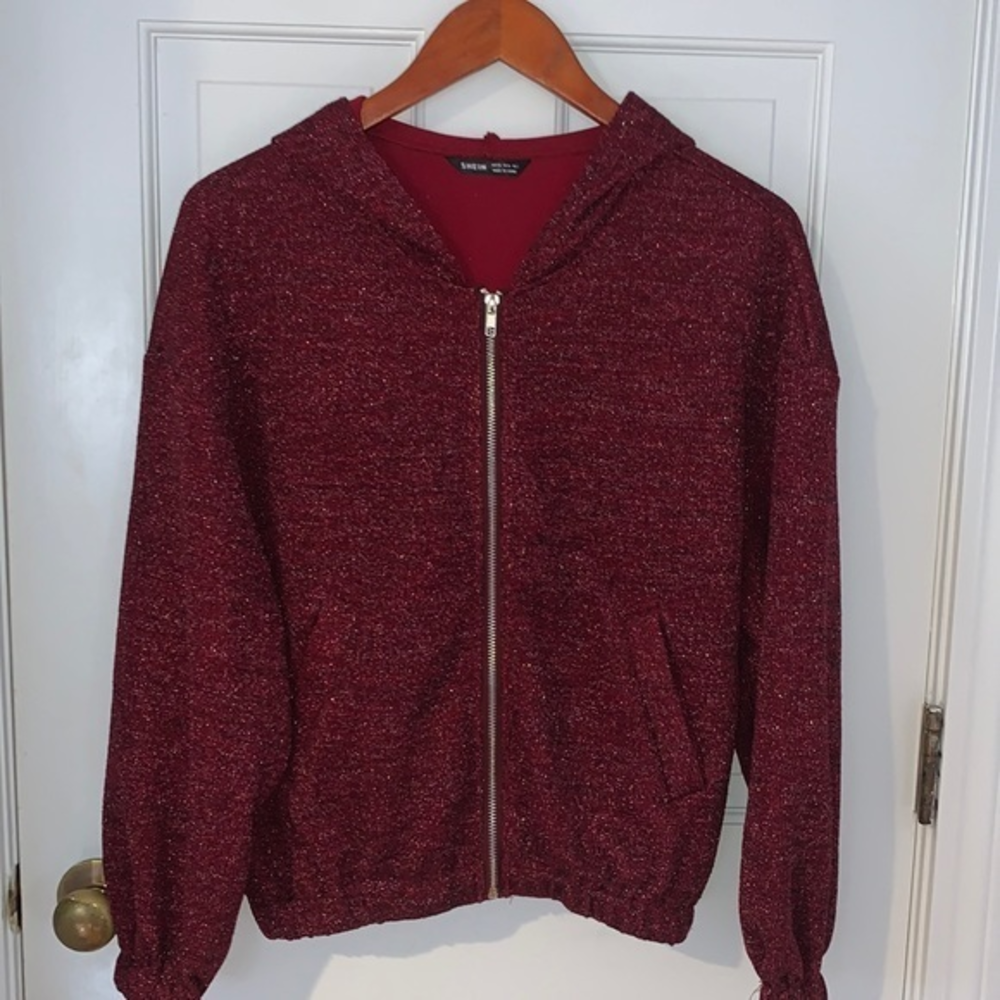 Shien red sparkly hoodie‎